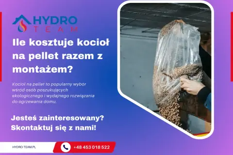 Kocioł na pellet to ekologiczne rozwiązanie. Na zdjęciu widać worek z pelletem, gotowy do zasypania do pieca.